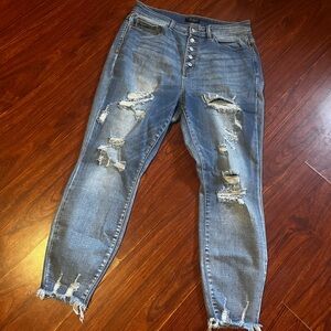 Judy Blue high rise distressed skinny jeans